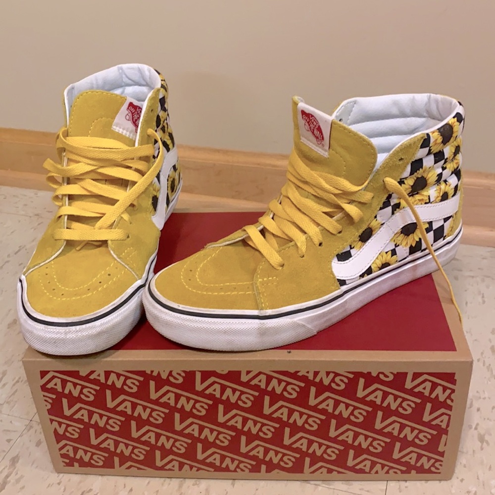 Custom Flower High Top Vans